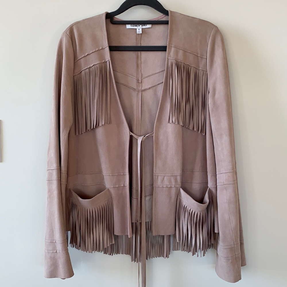 Elizabeth and James Zadeh Fringed Suede Jacket